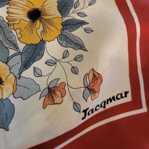 Jacqmar Silk Floral 30" Square Hand-stitched Rolled Edge